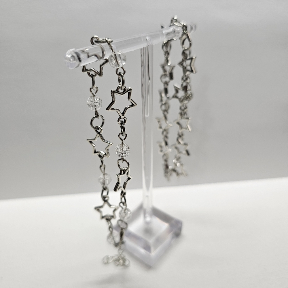 Silver Star 2pc Charm Fashion Bracelet